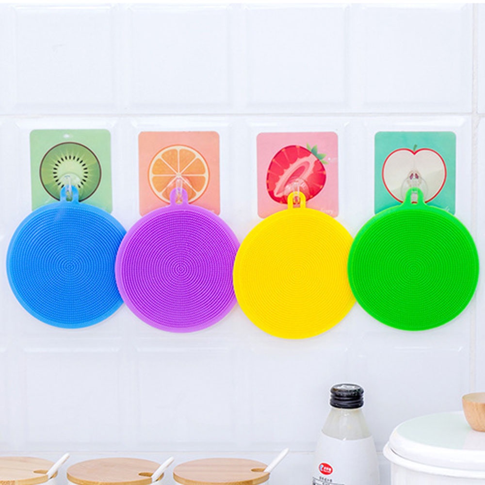 Miếng Rửa Chén Bằng Silicone Chống Dính Dầu Tiện Dụng