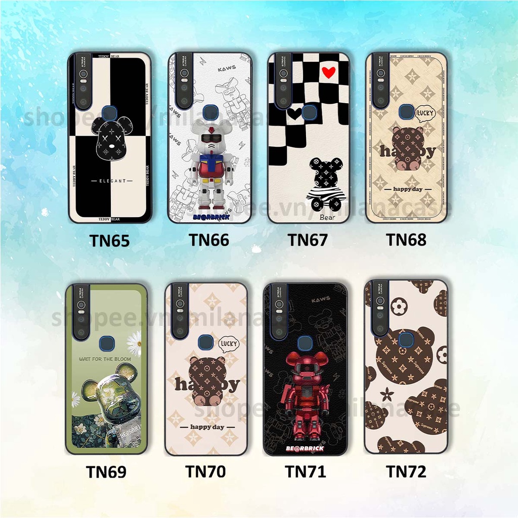 Ốp Vivo V15 / V15 Pro gấu be@rBrick gấu Teddy Kaws siêu đẹp, phong cách, cá tính