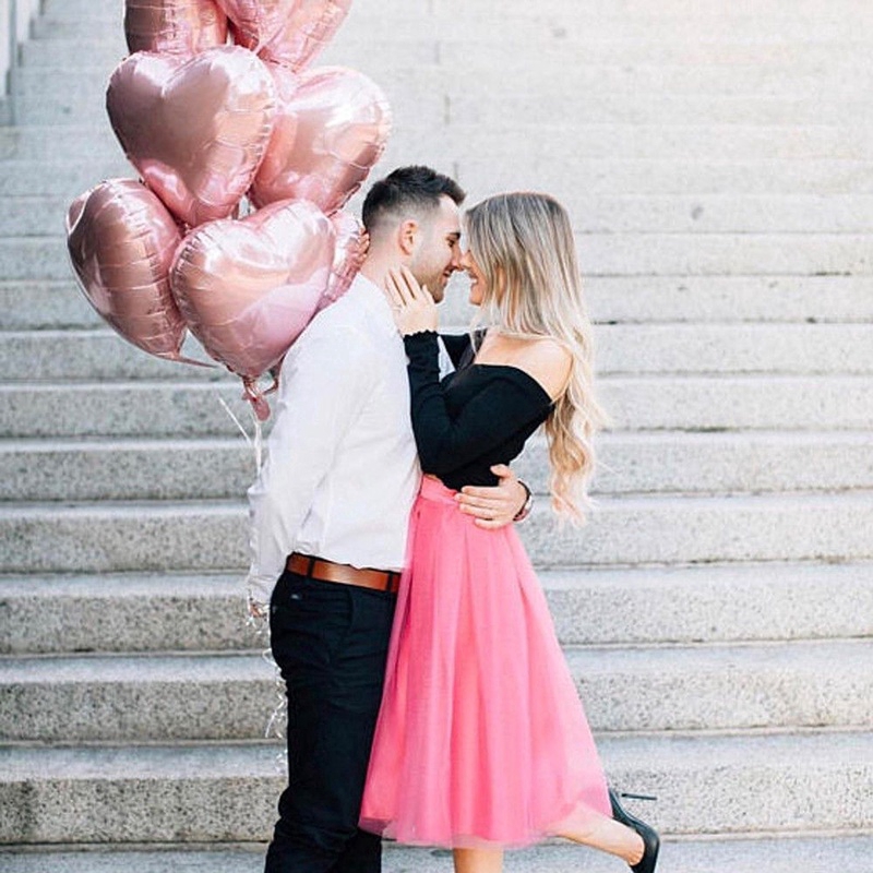 5 Bong Bóng Nhôm Hình Trái Tim 18&quot; Dùng Cho Trang Trí Tiệc Cưới, Sinh Nhật