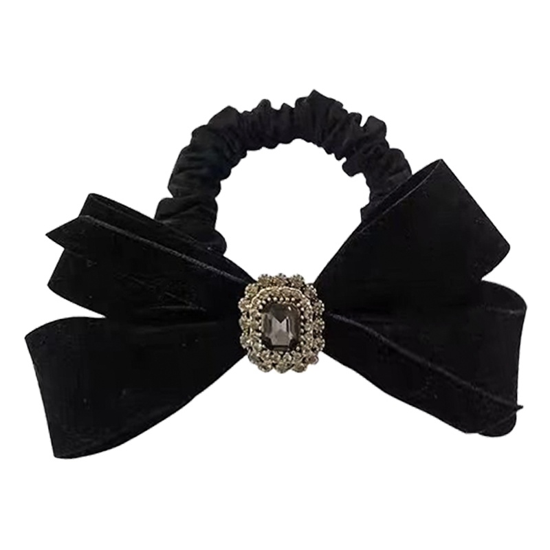 Dây Buộc Tóc Cao Su Satin Thắt Nơ Ruy Băng Cổ Điển Cao Cấp Cho Nữ