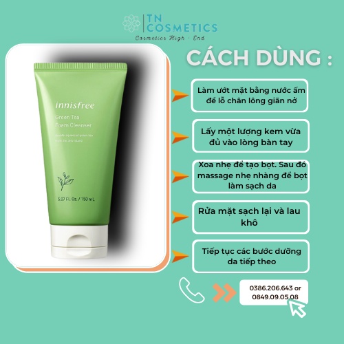 Sữa Rửa Mặt Innisfree Cleansing Foam, SRM Cleansing Foam 150ml SRM1849 | BigBuy360 - bigbuy360.vn
