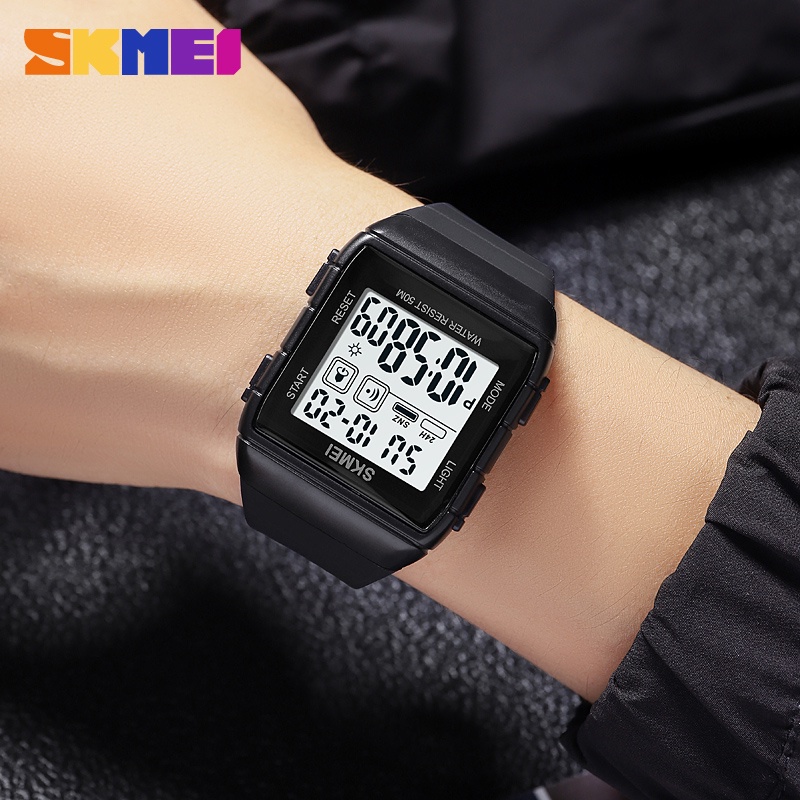 Đồng Hồ Điện Tử SKMEI Chống Thấm Nước Hiển Thị Đèn LED Cho Nam