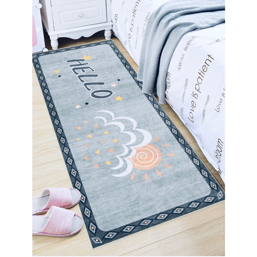 Thảm Trải Chân Giường, Thảm Lót Chân Giường Phòng Ngủ Cao Cấp KT 80 x 200 cm