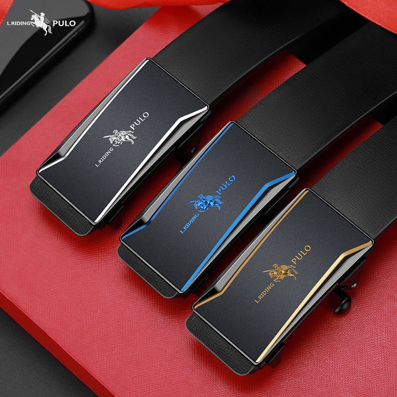 Thắt Lưng Da Dây nịt nam Cao Cấp khóa tự động  POLO 110-cm130cm x 3.5cm Bảo Hành 12 tháng.