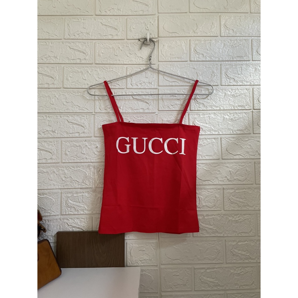 Áo ống dây in chữ