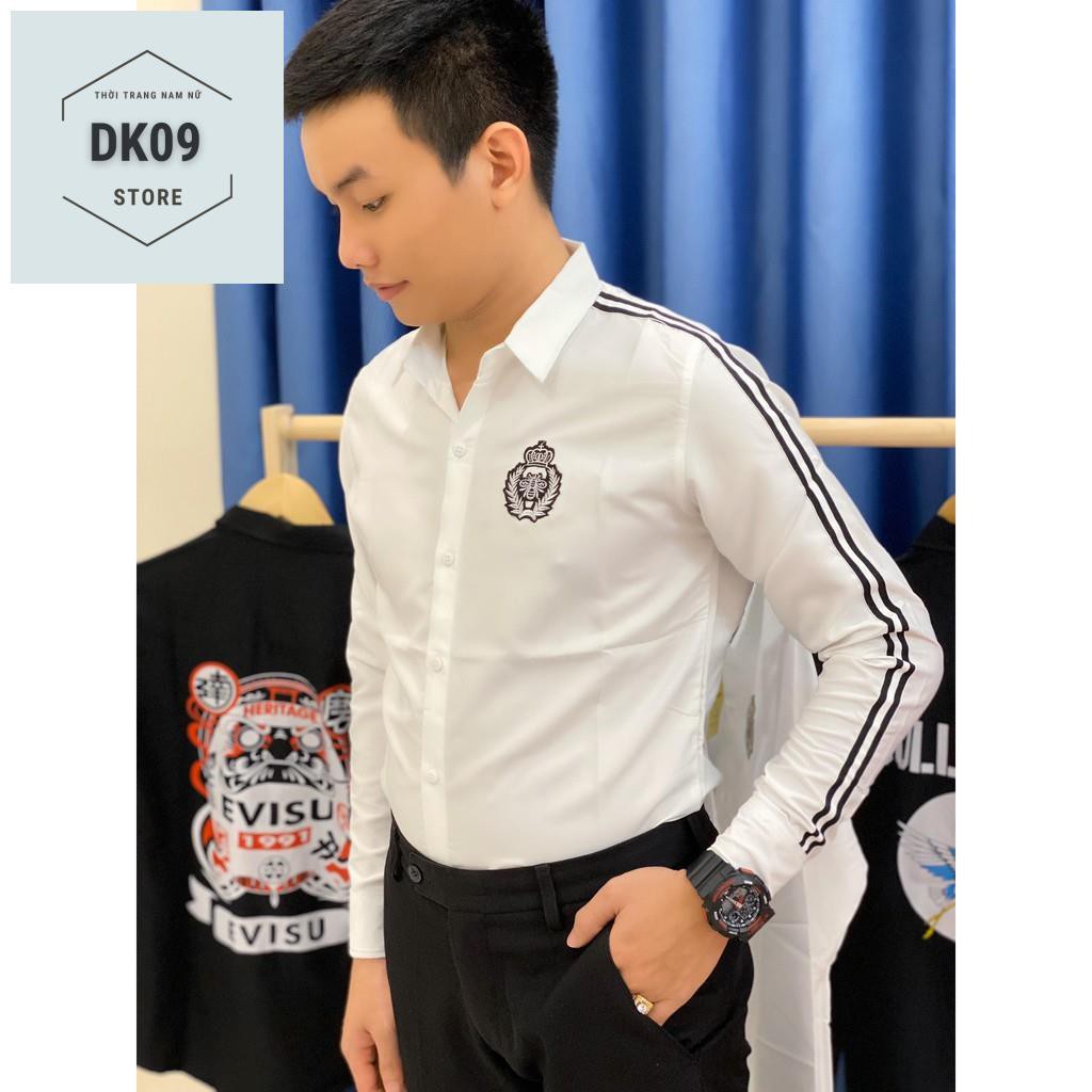 Áo Sơ Mi Dài Tay Cặp Đôi Nam- Nữ Thiêu Logo Ong & Chạy day Tay | BigBuy360 - bigbuy360.vn