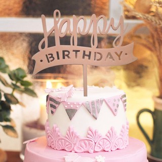 1 que cắm trang trí bánh sinh nhật hình chữ Happy Birthday