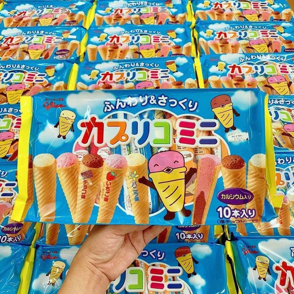 Bánh ốc quế Glico cho bé Nhật Bản, bánh kem ốc quế [Date 2023]