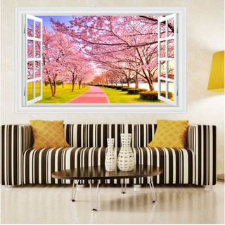 Decal cửa sổ Con Đường Hoa Đào DC938