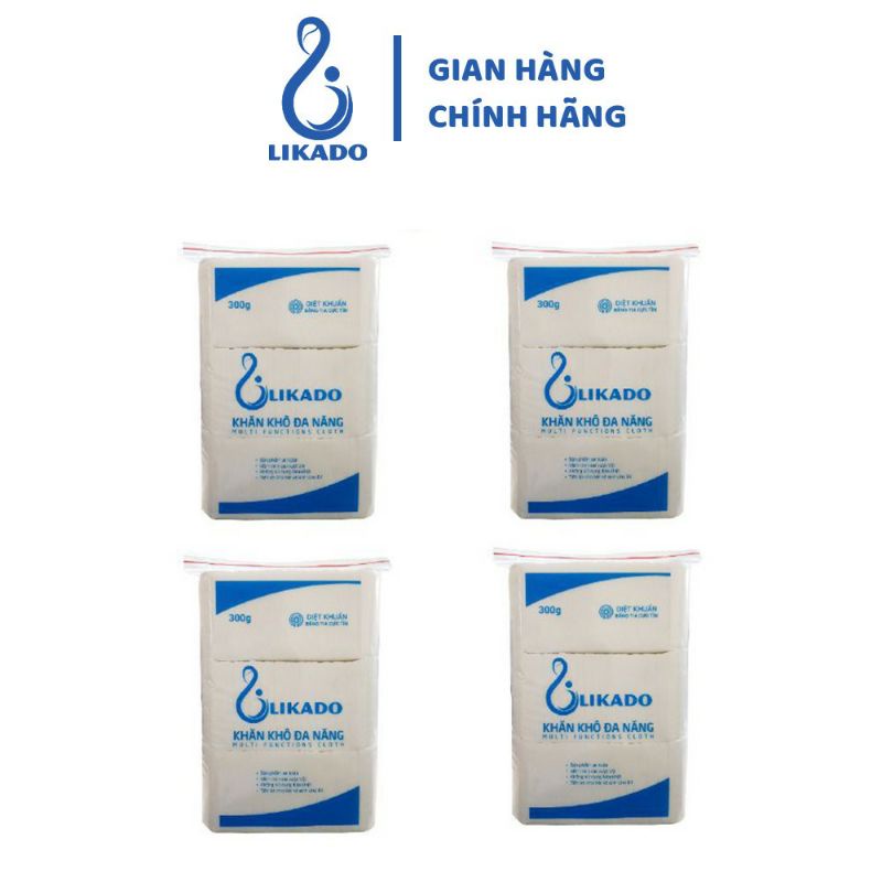 Khăn khô đa năng likado 300g kích thước (15x20cm)(1 gói)