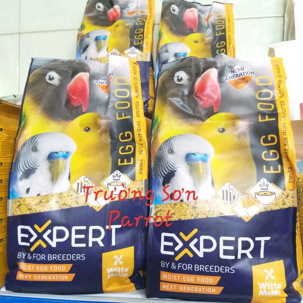 Gói 1kg cám trứng cho chim yến và vẹt expert egg food nguyên seal