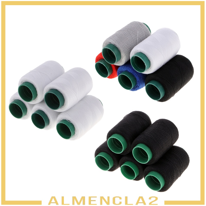 [ALMENCLA2] 5 Colors Polyester Sewing Threads for Hand &amp; Sewing Machine 200Meters Mixed