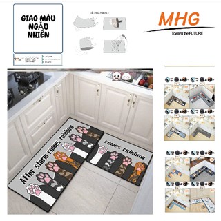 Thảm bếp đôi 3d cao cấp chống trơn trượt