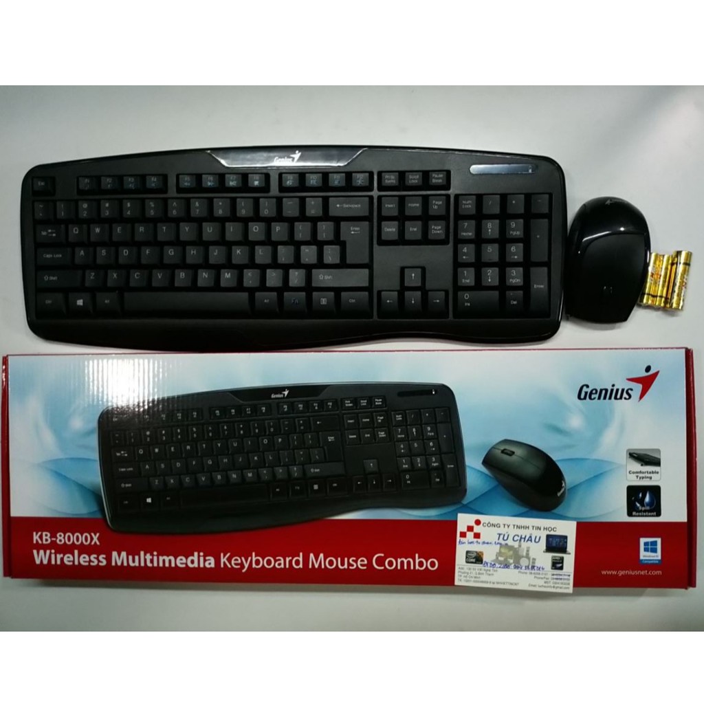 Combo bàn phím + chuột không dây Genius KB8100