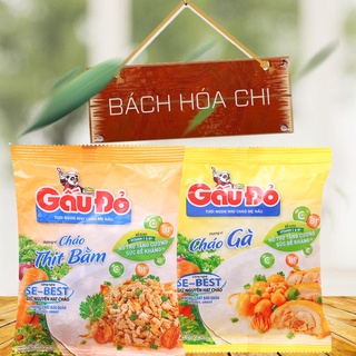 Lốc 5 gói Cháo Gấu Đỏ thịt bằm / gà