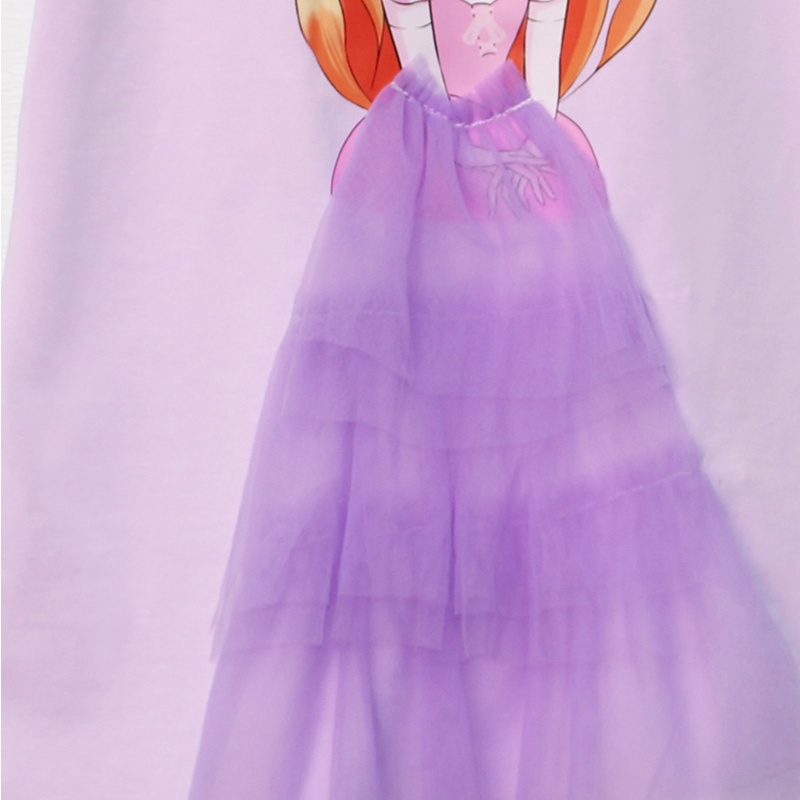 Đầm Thun 100% Cotton Mềm Mại In Hình Hoạt Hình 3d Nhiều Màu Sắc Dành Cho Bé Gái (2-8 Tuổi) 2021