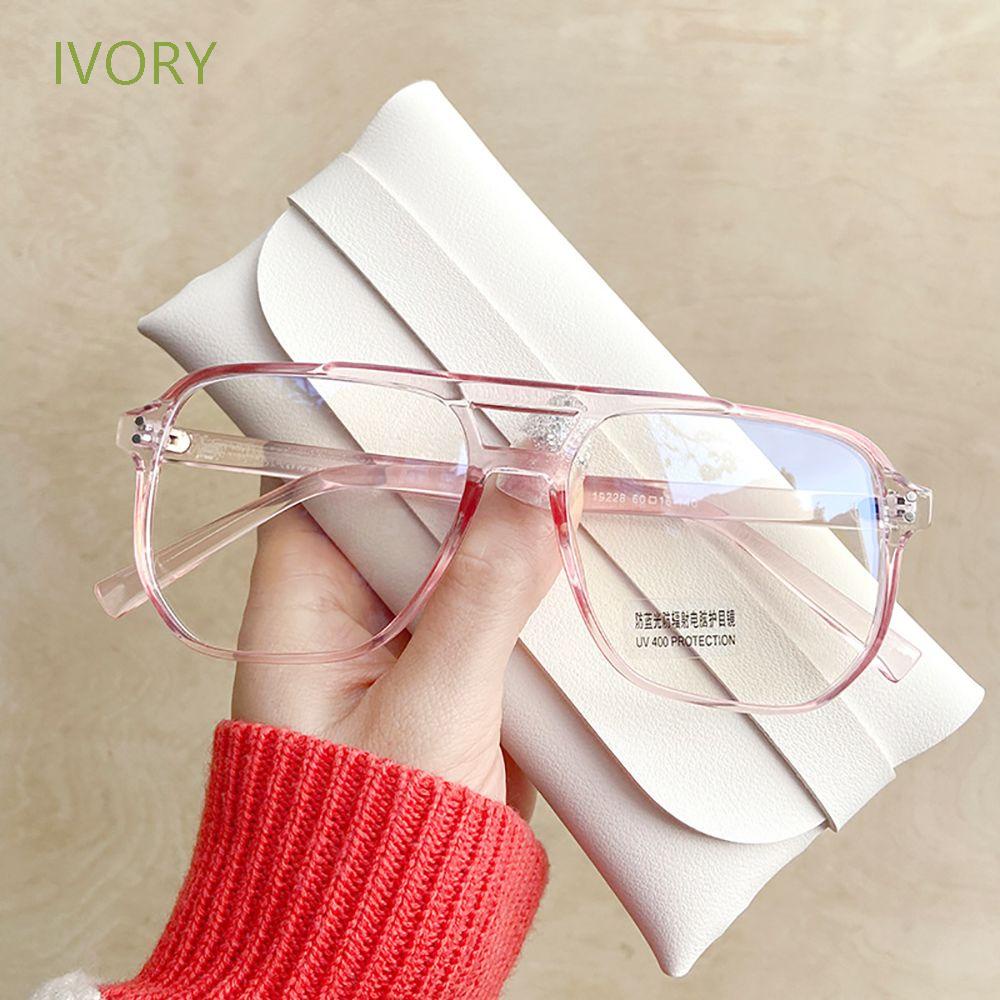 Mắt Kính Đọc Sách Màu Ngà Chống Ánh Sáng Xanh Cỡ Lớn Phong Cách Retro Hàn Quốc Cho Nam