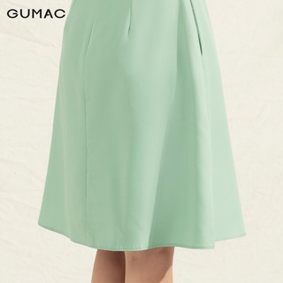 Đầm nữ phối lá cổ trắng DA1108 GUMAC