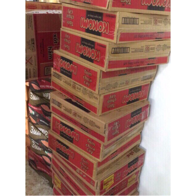 Thùng 30 gói x 65g Mì Tôm Kokomi Tôm chua cay