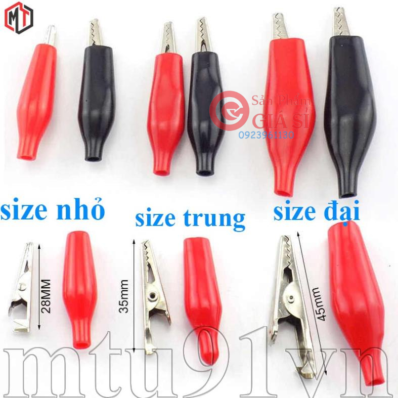 Đầu kẹp cá sấu đỏ đen ❤️freeship❤️