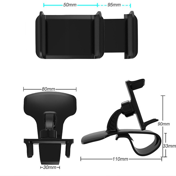 Giá đỡ điện thoại đa năng trên ô tô - Loại gắn taplo xoay 360°. Kẹp chặt chắc chắn | BigBuy360 - bigbuy360.vn
