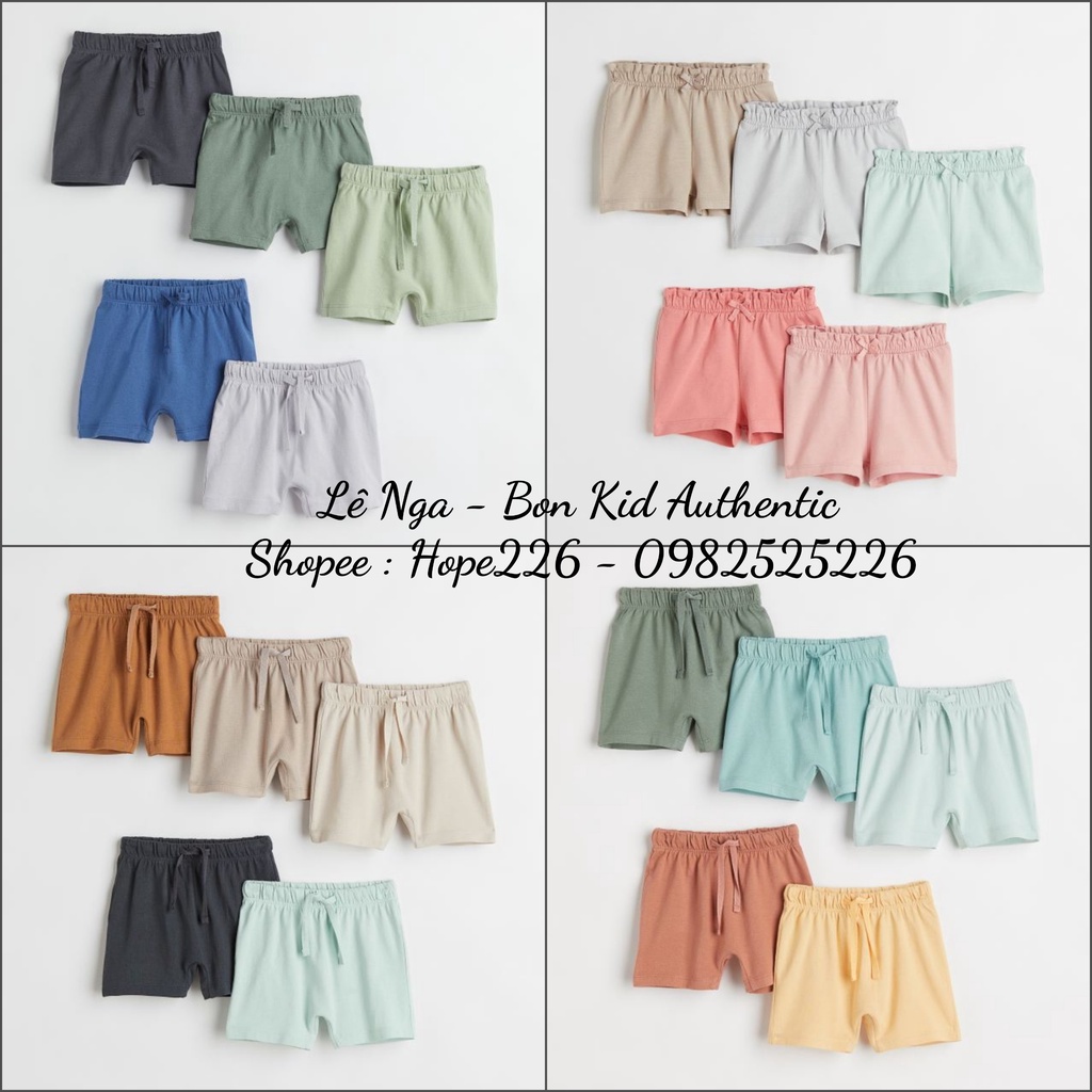 Set 5 quần cotton săn sale HM UK/US chính hãng từ sz 4-6m đến 3-4y