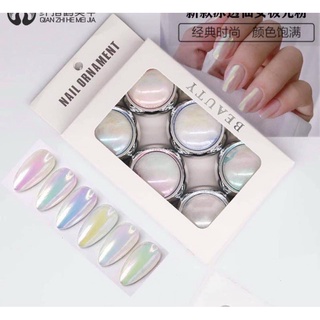 Sét tráng gương Ngọc trai trang trí móng