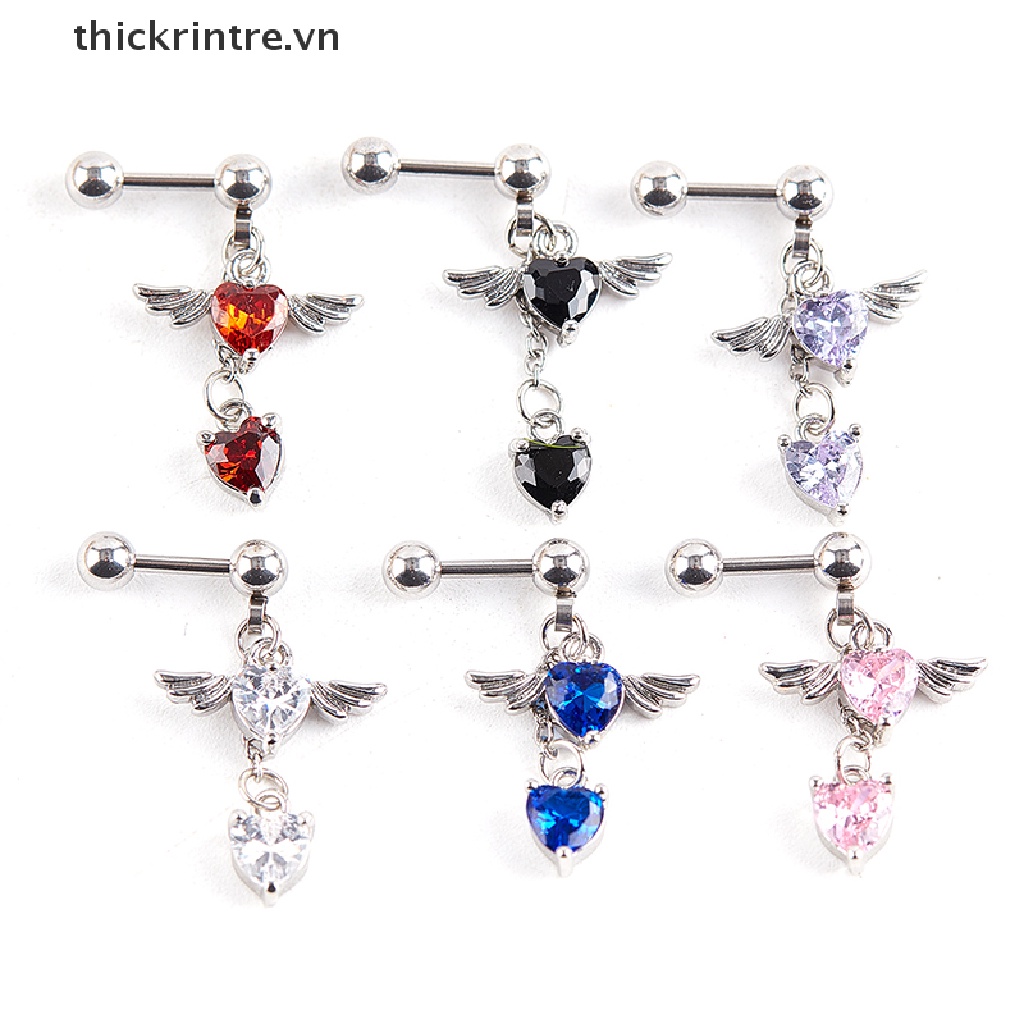 1 Khuyên Tai Cánh Thiên Thần Bằng Thép Không Gỉ