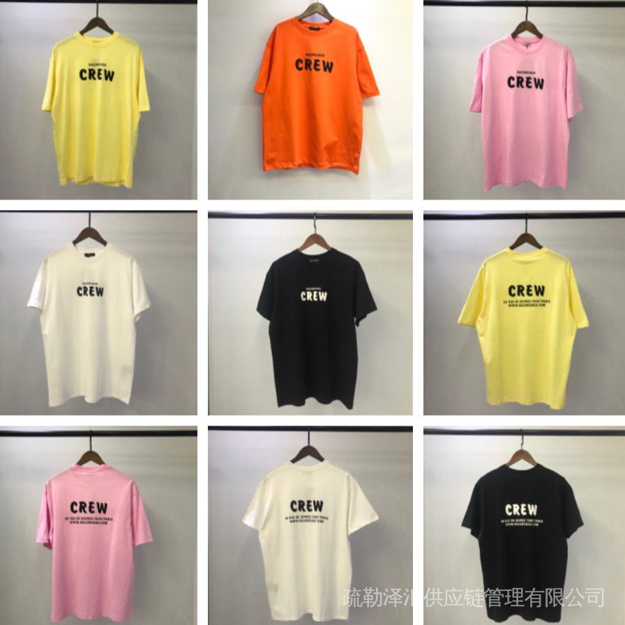 (Bản Mại 100%) Balenciaga Xuân Hè Phong Cách Mới!! Áo Thun Tay Ngắn In Chữ Balenciaga Phi Hành Đoàn!Áo Thun Tay Lỡ Plus Size Cho Nam Nữ