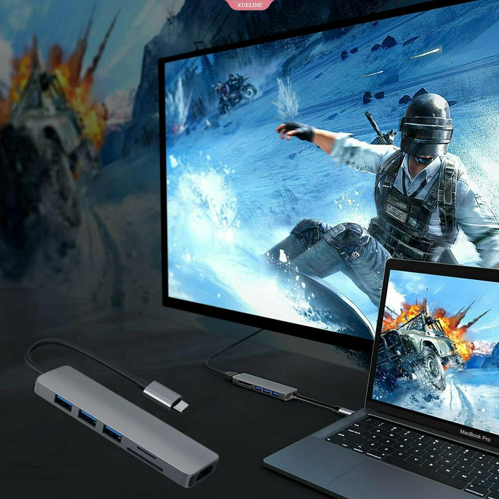 VENTION Dock Sạc Đa Năng Type-C Sang Hdmi + Usb3.0X3 + Sd + Tf Cho Laptop