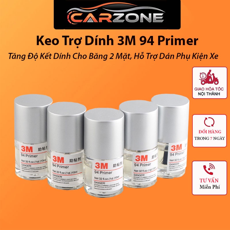 Keo Trợ Dính 3M 94 Primer Tăng Độ Kết Dính Cho Băng 2 Mặt, Hỗ Trợ Dán Phụ Kiện Xe Ô Tô , Xe Máy CARZONE.TOP