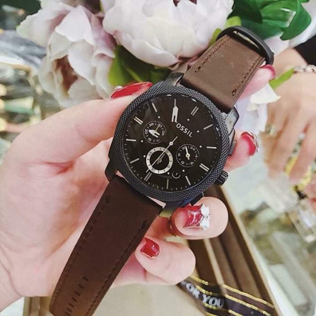 Đồng hồ nam Fossil FS4656IE - Black/ Brown hàng chính hãng