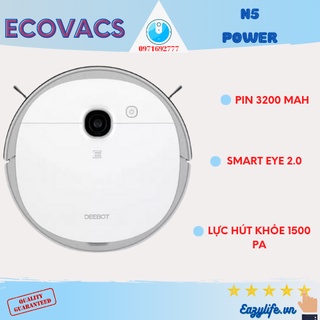 Robot hút bụi lau nhà Ecovacs Deebot N5 POWE( DJ65) - Hàng chính hãng fullbox như mới - robot hút bụi lau nhà