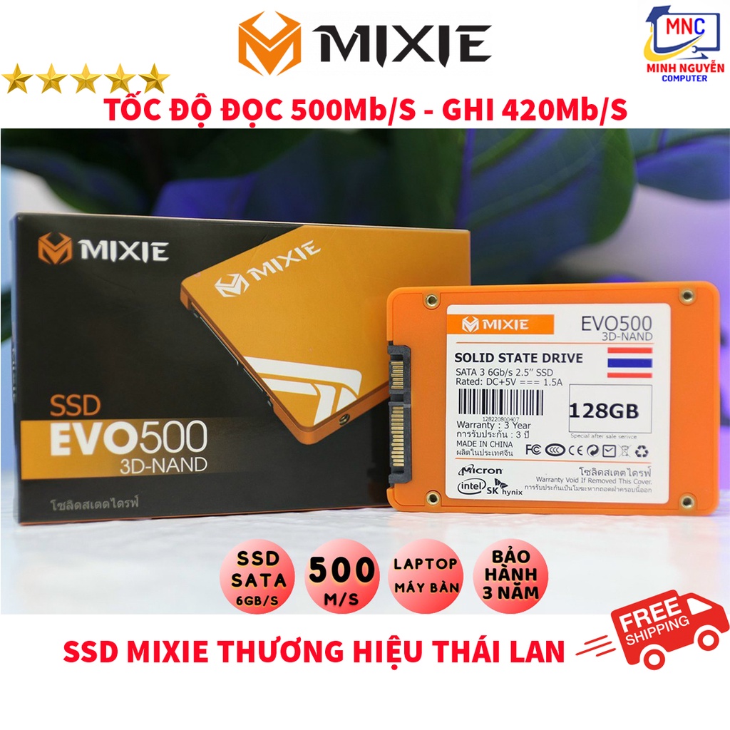 Ổ Cứng SSD 128GB MIXIE EVO500 SATA 3 - 2.5INCH - New 100% - Bảo Hành 3 Năm Chính Hãng