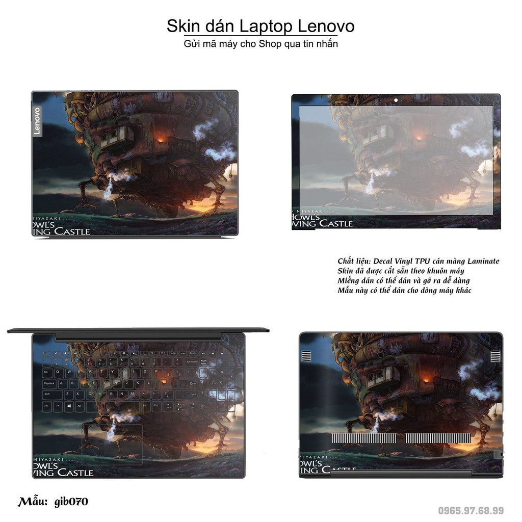 Skin dán Laptop Lenovo in hình Ghibli _nhiều mẫu 11 (inbox mã máy cho Shop)