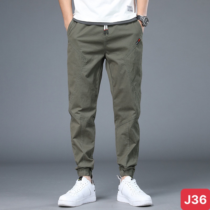 Quần jogger nam túi hộp bo chân màu xanh không rách chất kaki cao cấp co dãn 4 chiều, quần baggy thể thao nam ADO5 mới
