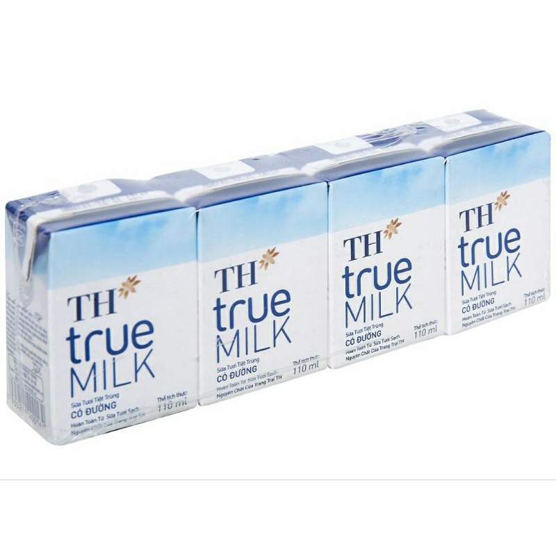 Sữa tươi TH True Milk 110ml ít đường