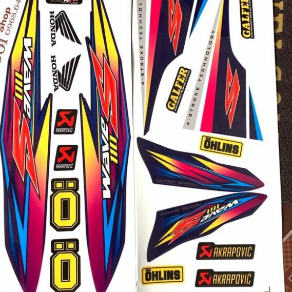 Tem Chế Wave 110 Cán 3 Lớp Chống Phai Mã 071