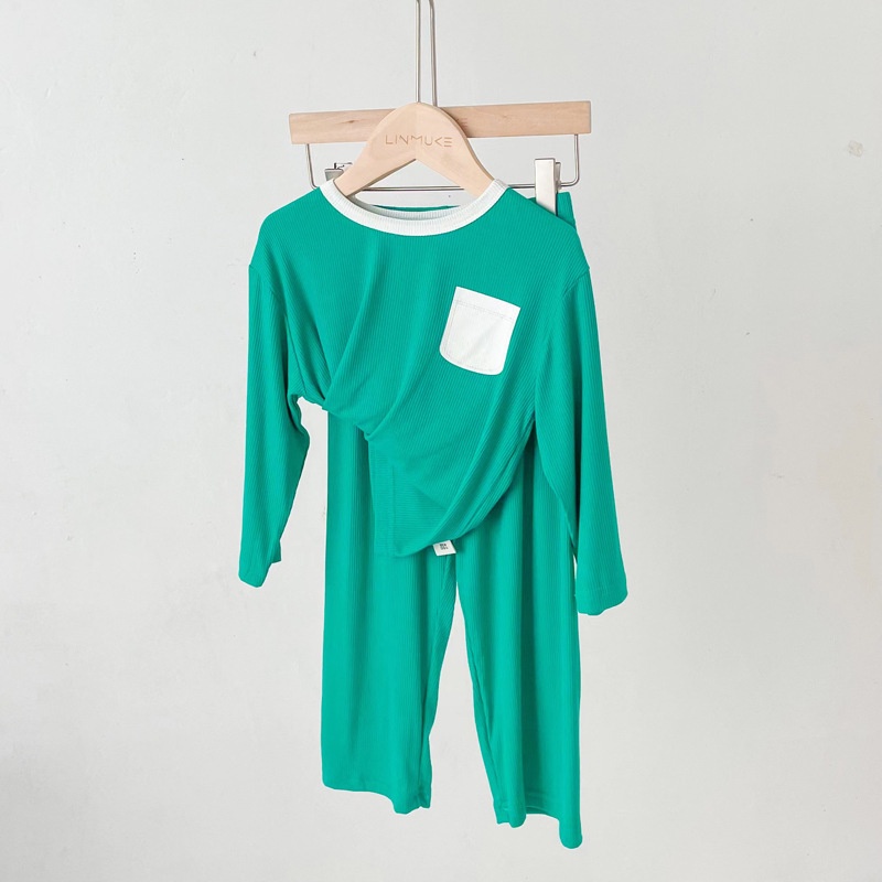 Bộ Đồ Ngủ Tay Dài TTC143 Chống Muỗi Thoáng Khí Thời Trang Mùa Hè Cho Bé Trai Và Gái