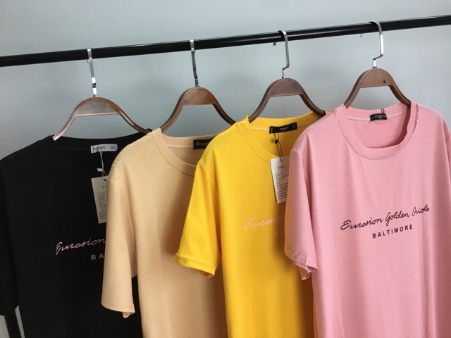 Đầm_suông-Váy suông cotton cổ tròn in chữ LADIES có xẻ (không túi ) | BigBuy360 - bigbuy360.vn