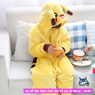 Bộ đồ liên thân trẻ em pikachu