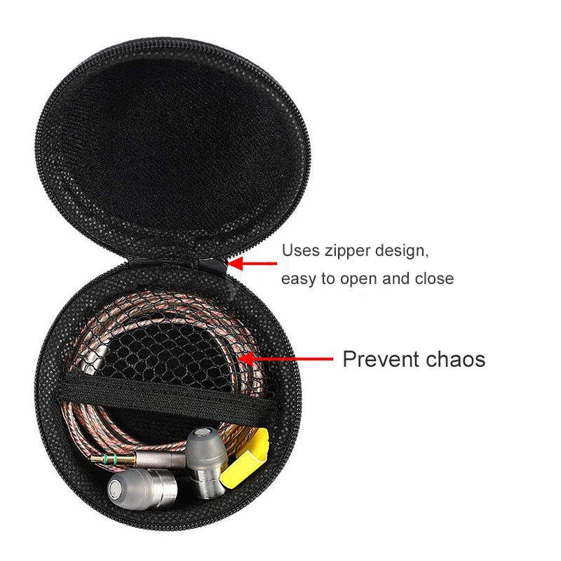 Túi Đựng Tai Nghe/Thẻ Nhớ Mini Chống Áp Lực Có Khóa Kéo Họa Tiết Hoạt Hình Dễ Thương