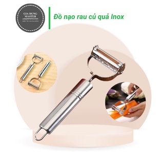 Đồ nạo rau củ quả, dụng cụ gọt hoa quả cầm tay loại 2 lưỡi, chất liệu INOX, đa năng thiết kế an toàn, tiện dụng