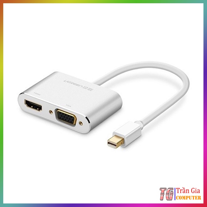 Cáp Mini DisplayPort sang HDMI &amp; VGA Ugreen 20421 vỏ nhôm