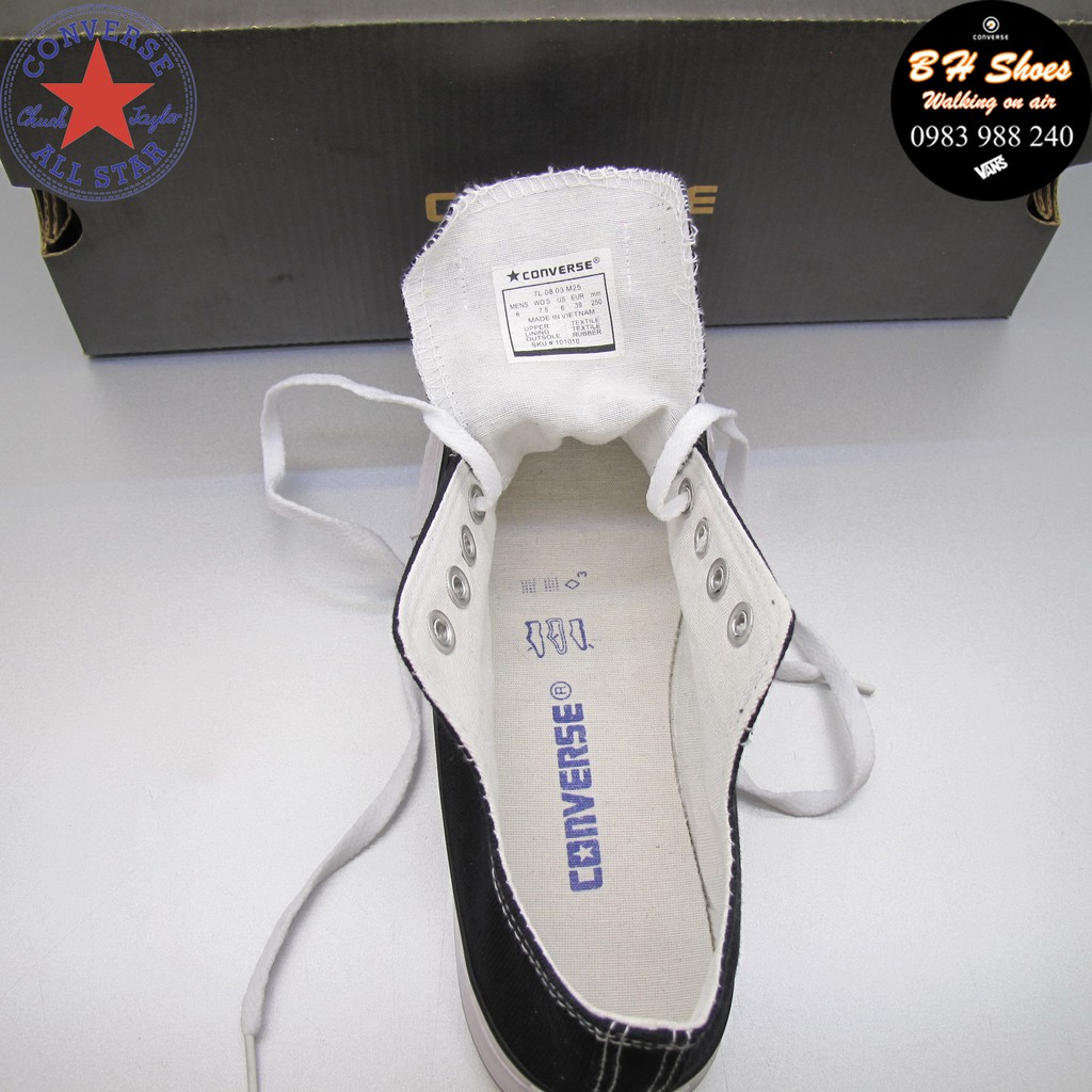 [Hộp CV] Giày CV Converse classic cổ thấp cổ điển vải canvas nam nữ cao cấp đầy đủ tem, tag, tặng kèm hộp hãng.