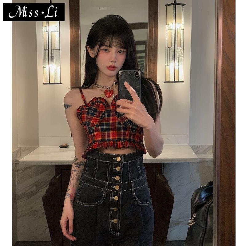 Áo Hai Dây Họa Tiết Kẻ Sọc Thiết Kế Mới Quyến Rũ Phong Cách Pháp Cổ Điển Dành Cho Nữ 2022