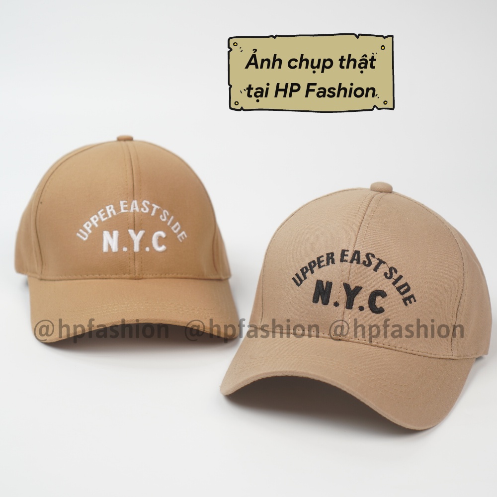 Mũ lưỡi trai ❤️ Nón kết thêu hình chữ NYC chất kaki cao cấp form unisex nam nữ N73 - Happy Style