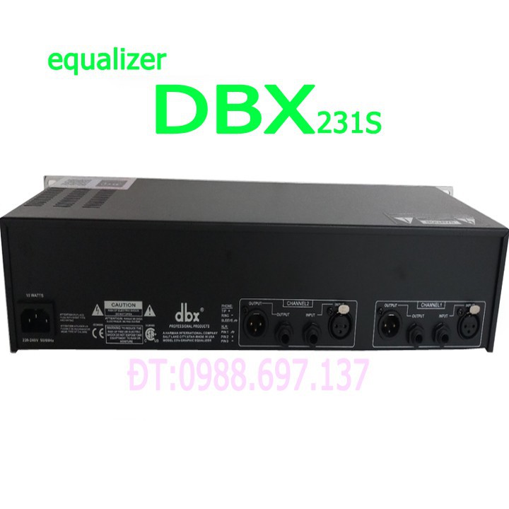 Đầu lọc xì Equalizer DBX 231s, lọc âm thanh,bộ lọc âm giá rẻ