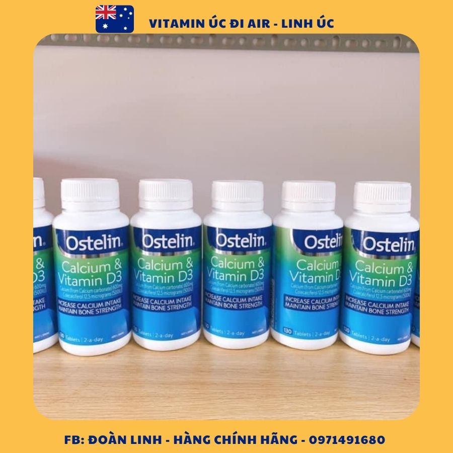 Ostelin Vitamin D & Calcium cho bà bầu 130 viên của Úc , Hàng Chuẩn Úc