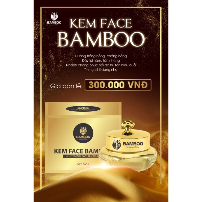 KEM FACE DƯỠNG TRẮNG PHỤC HỒI DA CAO CẤP BAMBOO